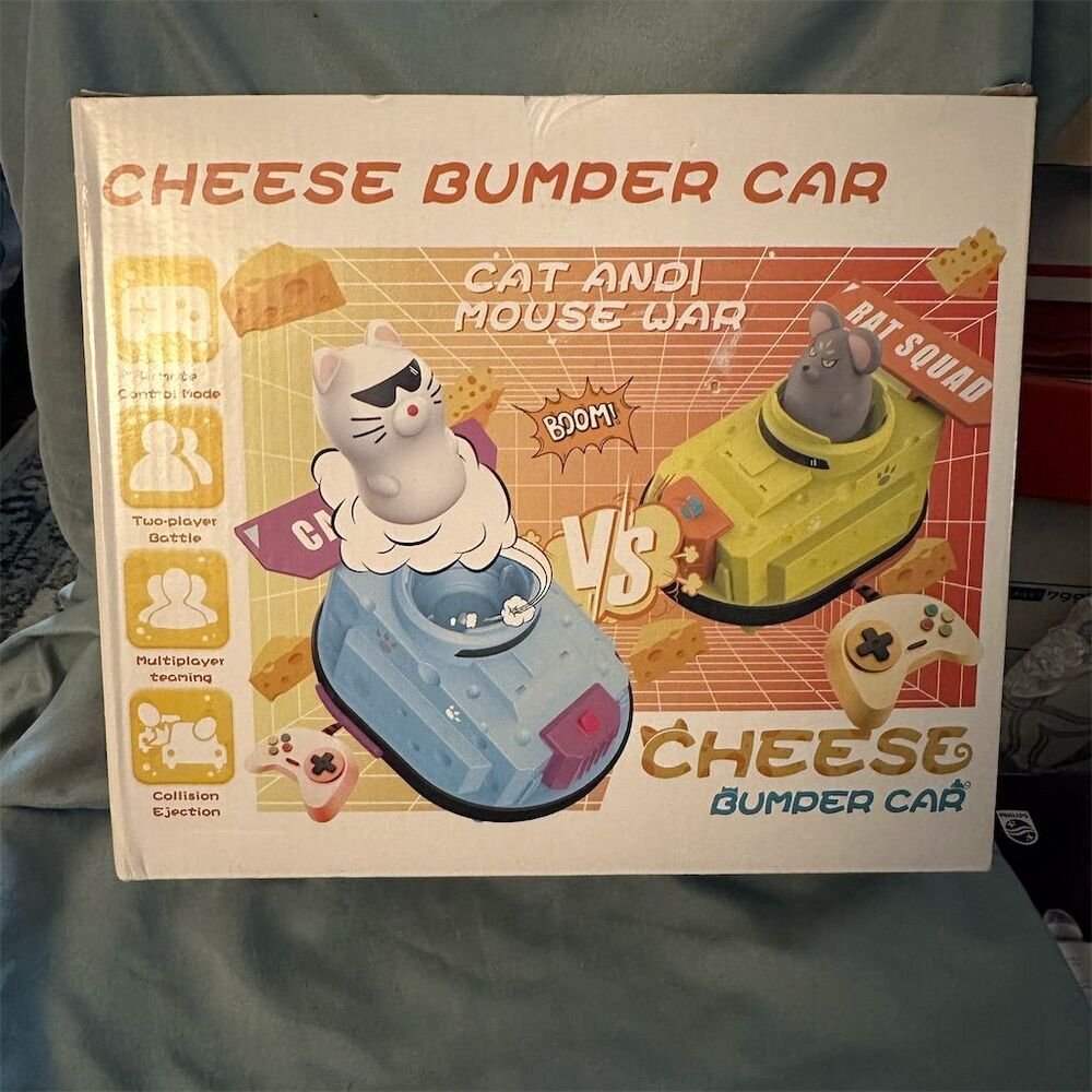 Deependo Cheese Bumper Car Cat & Mouse RC Toy Set Multi-Color Ages 4-7